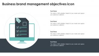Business Brand Management Objectives Icon