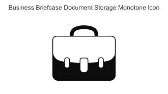 Business Briefcase Document Storage Monotone Icon In Powerpoint Pptx Png And Editable Eps Format
