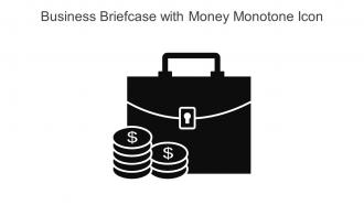 Business Briefcase With Money Monotone Icon In Powerpoint Pptx Png And Editable Eps Format