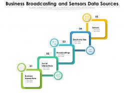 Business broadcasting and sensors data sources