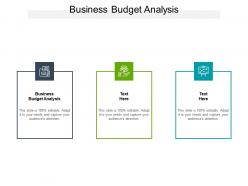 Business budget analysis ppt powerpoint presentation summary graphics download cpb