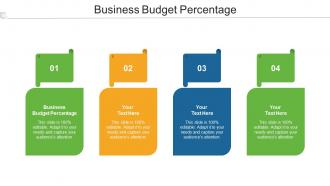 Business Budget Percentage Ppt Powerpoint Presentation Show Layouts Cpb