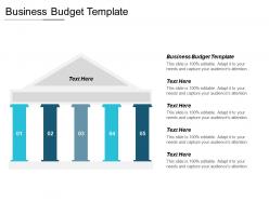 Business budget template ppt powerpoint presentation inspiration show cpb