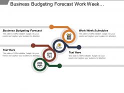 Business budgeting forecast work week schedules marketing plan