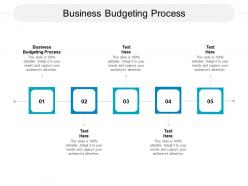 Business budgeting process ppt powerpoint presentation professional show cpb
