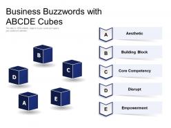 Business Buzzwords With ABCDE Cubes
