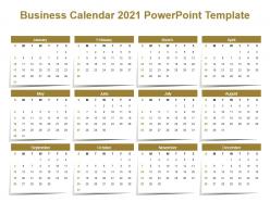 Business calendar 2021 powerpoint template