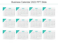 Business calendar 2022 ppt slide