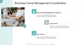 Business Camp Management Coordination In Powerpoint And Google Slides Cpb