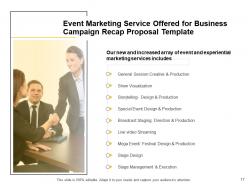 Business campaign recap proposal template powerpoint presentation slides