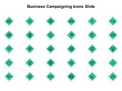 Business campaigning icons slide checklist growth c325 ppt powerpoint presentation infographics rules