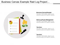 Business canvas example raid log project management year fundraising
