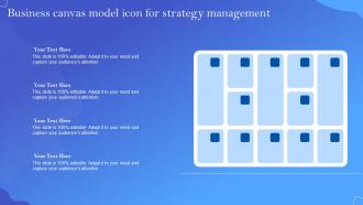 Business Canvas Model Icon For Strategy Management