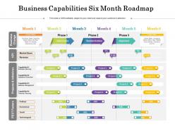 Business capabilities six month roadmap