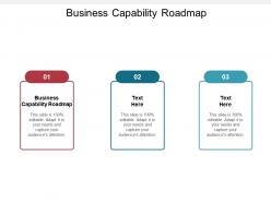 Business capability roadmap ppt powerpoint presentation styles inspiration cpb