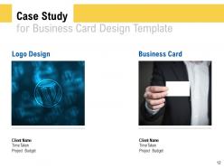 Business Card Design Proposal Powerpoint Presentation Slides