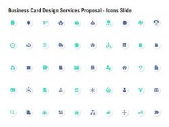 Business card design services proposal icons slide ppt powerpoint presentation outline