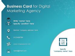 Business card for digital marketing agency infographic template