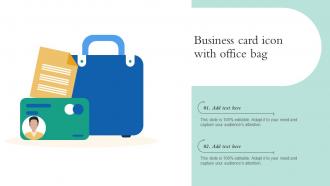 Business Card Icon With Office Bag