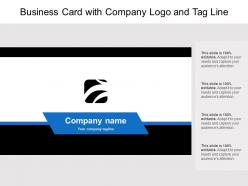 Business card with company logo and tag line