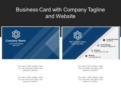 Business card with company tagline and website