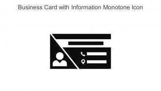 Business Card With Information Monotone Icon In Powerpoint Pptx Png And Editable Eps Format