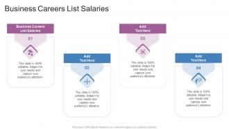 Business Careers List Salaries In Powerpoint And Google Slides Cpb