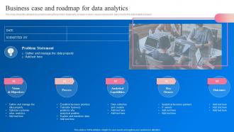 Business Case And Roadmap For Data Analytics Transformation Toolkit Data Analytics Business Intelligence