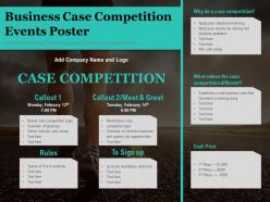 Business case competition events poster