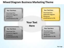 Business case diagram mixed marketing theme powerpoint slides 0523