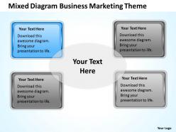 Business case diagram mixed marketing theme powerpoint slides 0523