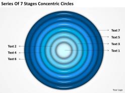 Business case diagram series of 7 stages concentric circles powerpoint slides