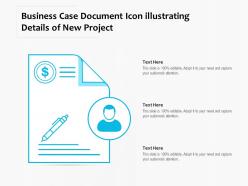 Business case document icon illustrating details of new project