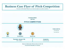 Business case flyer of pitch competition