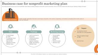 Business Case For Nonprofit Marketing Plan