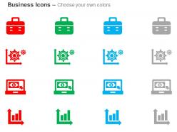 Business case growing gears chart online banking ppt icons graphics