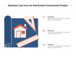 Business case icon for real estate construction project