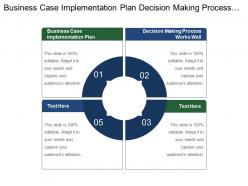 Business case implementation plan decision making process works well