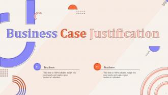Business Case Justification Ppt File Infographics