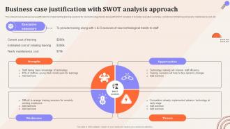 Business Case Justification With Swot Analysis Approach