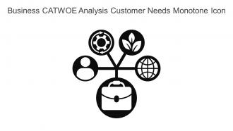 Business Catwoe Analysis Customer Needs Monotone Icon In Powerpoint Pptx Png And Editable Eps Format