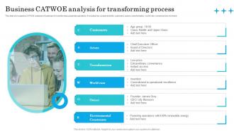 Business CATWOE Analysis For Transforming Process