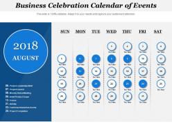 Business celebration calendar of events
