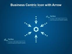 Business Centric Icon With Arrow