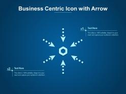 Business centric icon with arrow