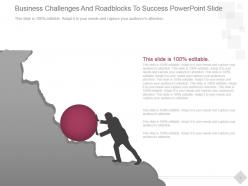 Business challenges and roadblocks to success powerpoint slide