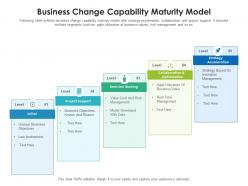 Business change capability maturity model