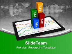Business chart and graphs on computer tablet powerpoint templates ppt themes and graphics 0113