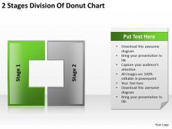 Business charts 2 stages division of donut powerpoint templates