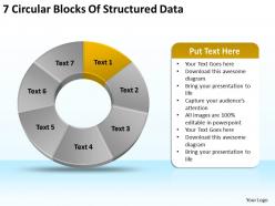 Business charts 7 circular blocks of structured data powerpoint templates